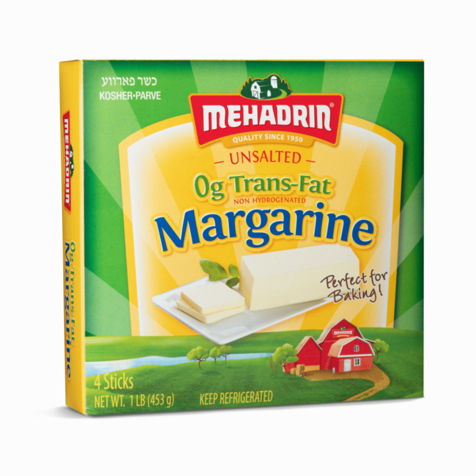Margarine Sticks, 4 Pack / 1 Lb. - Mehadrin Dairy